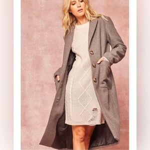 Promesa Pocketed Button Front Overcoat